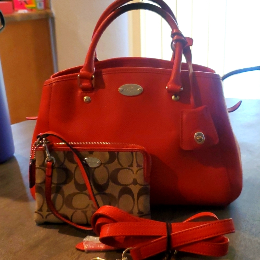 Coach Crossbody Satchel and Wristlet/Wallet